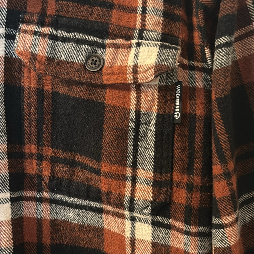 Wolverine Button Down Flannel Size Medium - image 2